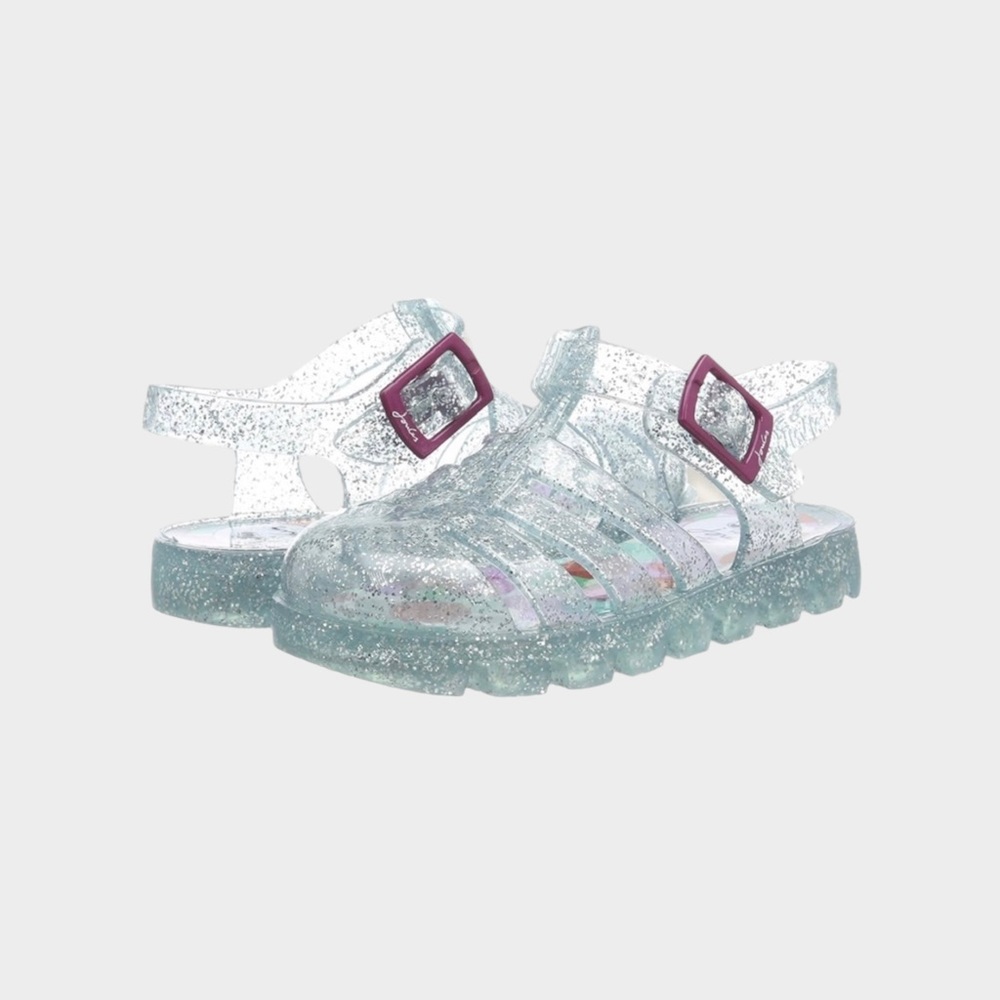 Joules Aqua Glitter Jelly Sandals
